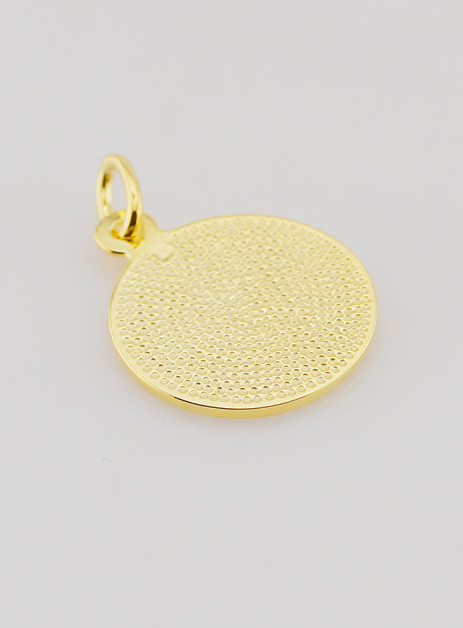 Medalla de San Miguel Arcángel bañada en oro - 18 mm (pic 4)