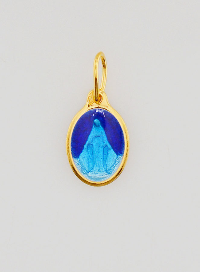 Medalla Milagrosa en Esmalte Azul - 10 mm (pic 1)
