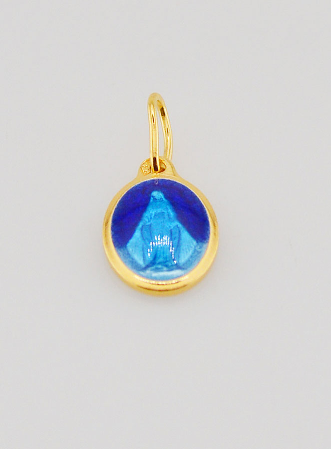 Medalla Milagrosa en Esmalte Azul - 10 mm (pic 2)