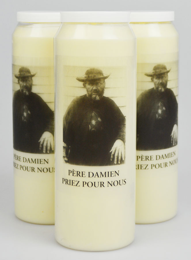 Juego de 3 velas de novena al Padre San Damián (pic 1)