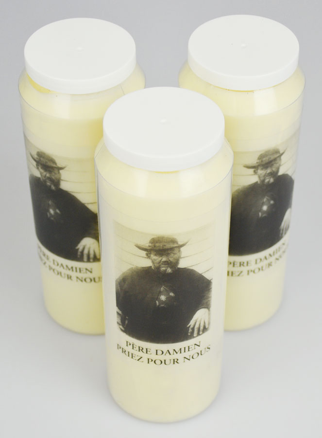 Juego de 3 velas de novena al Padre San Damián (pic 2)