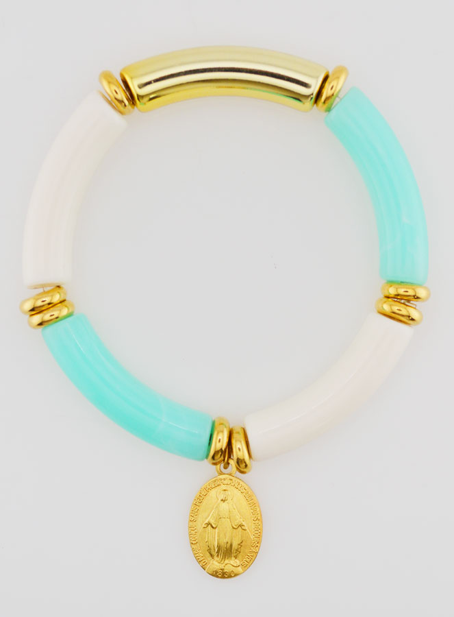 Pulsera religiosa Medalla Milagrosa - Turquesa (pic 1)