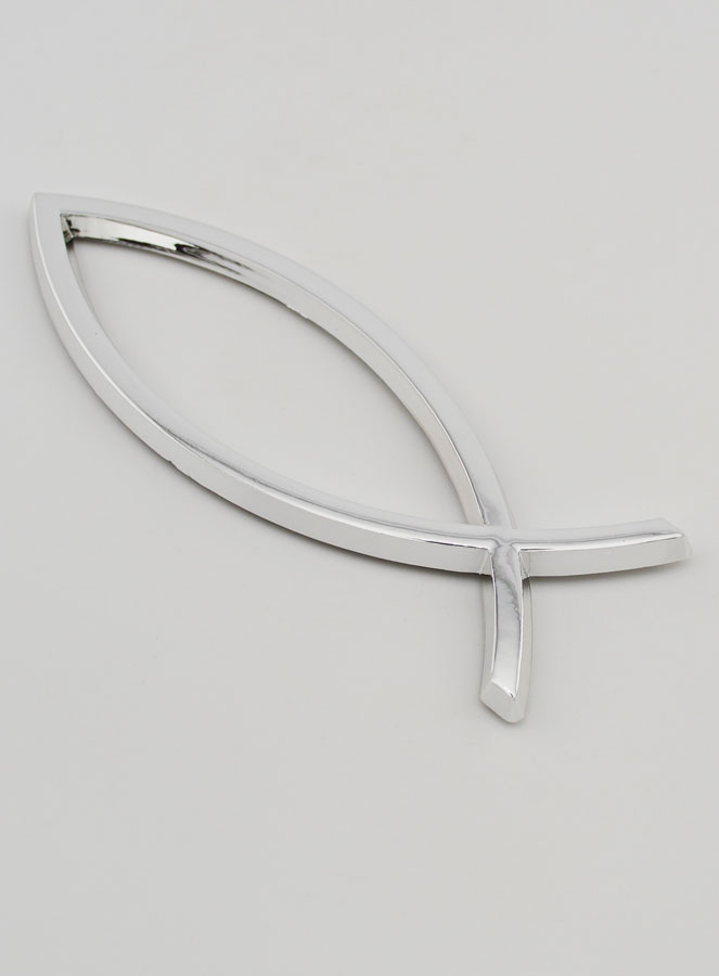 Placa para coche con el Ichthus del Pez Cristiano - 14 cm (pic 2)