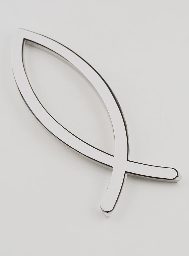 Placa para coche con el Ichthus del Pez Cristiano - 14 cm (pic 3)