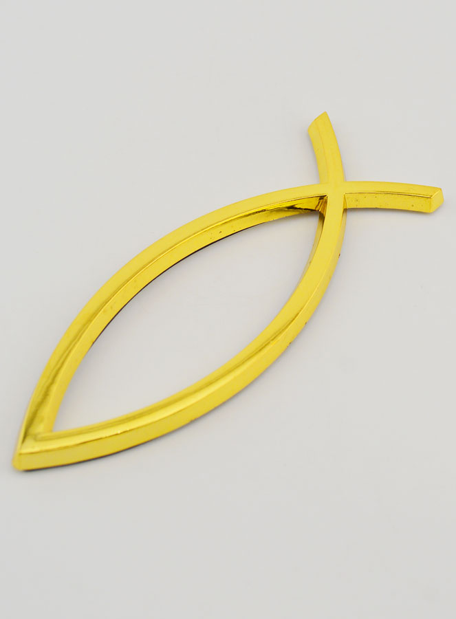 Placa para coche con el Ichthus del Pez Cristiano - 14 cm (pic 3)
