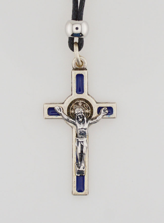 Collar Religioso Cruz de San Benito - Azul (pic 1)