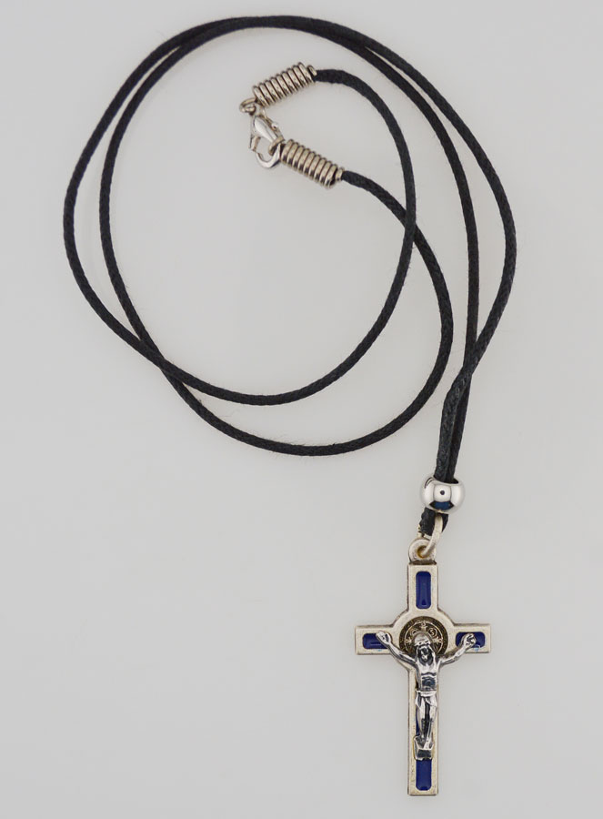 Collar Religioso Cruz de San Benito - Azul (pic 2)