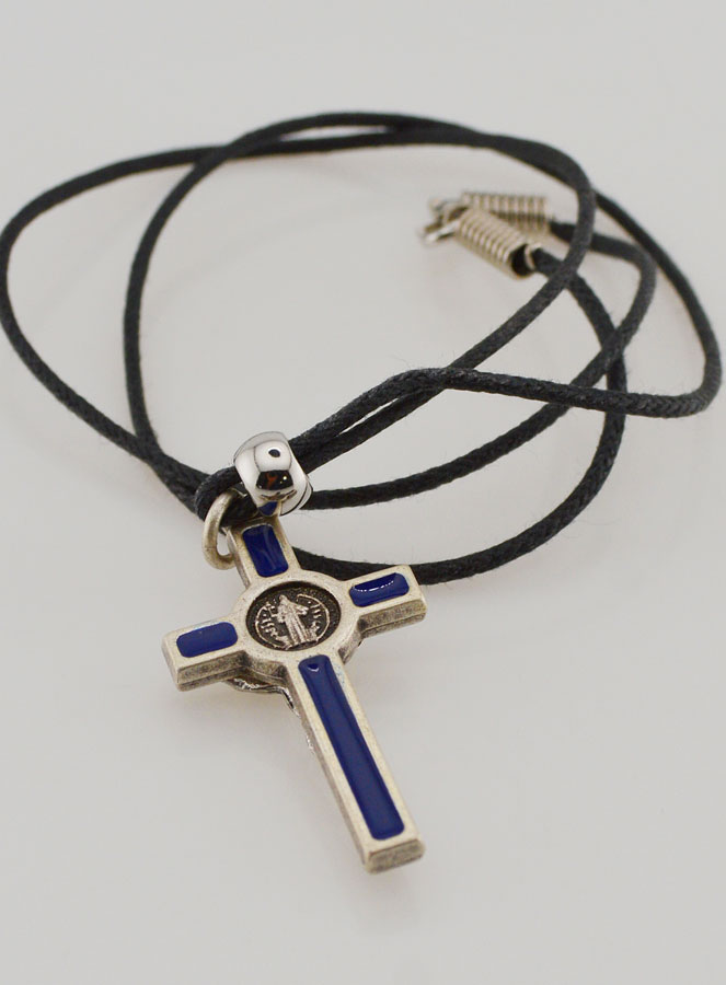 Collar Religioso Cruz de San Benito - Azul (pic 4)