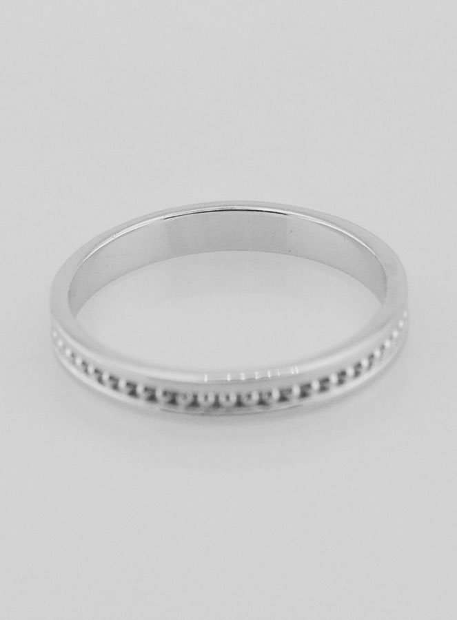 Anillo de bodas de plata de ley rodiada - Talla 54 (pic 4)