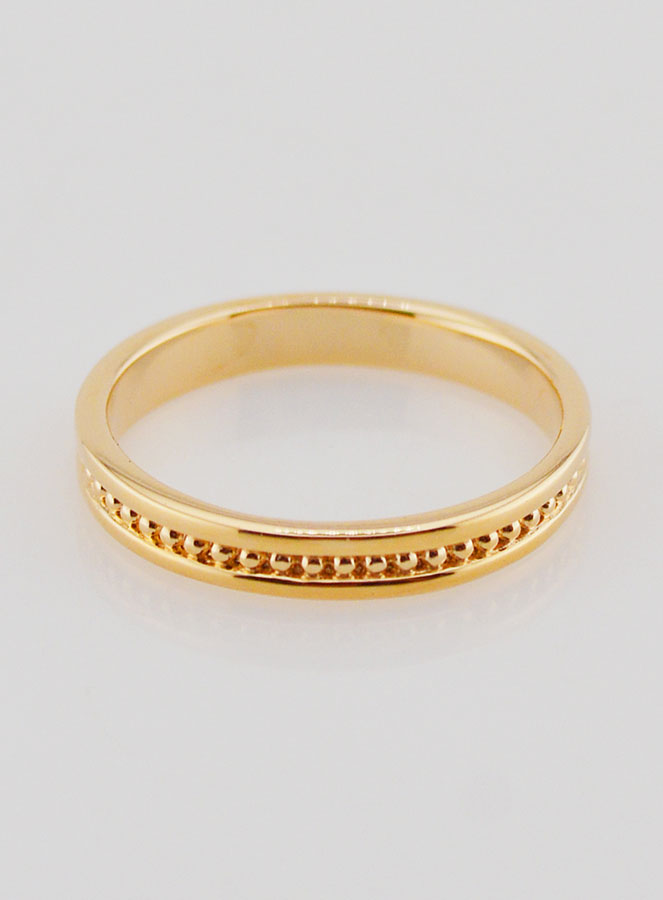 Anillo de bodas chapado en oro - Talla 54 (pic 1)