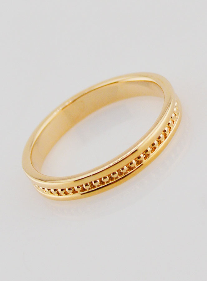 Anillo de bodas chapado en oro - Talla 54 (pic 3)