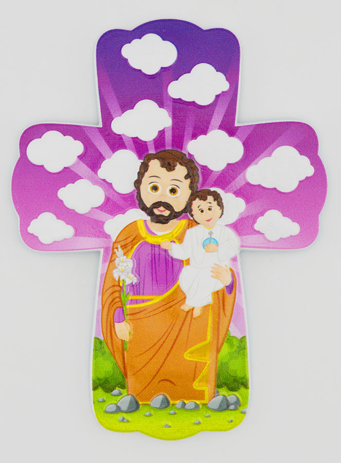 Cruz Infantil Colgante - San José con Lirio (pic 1)