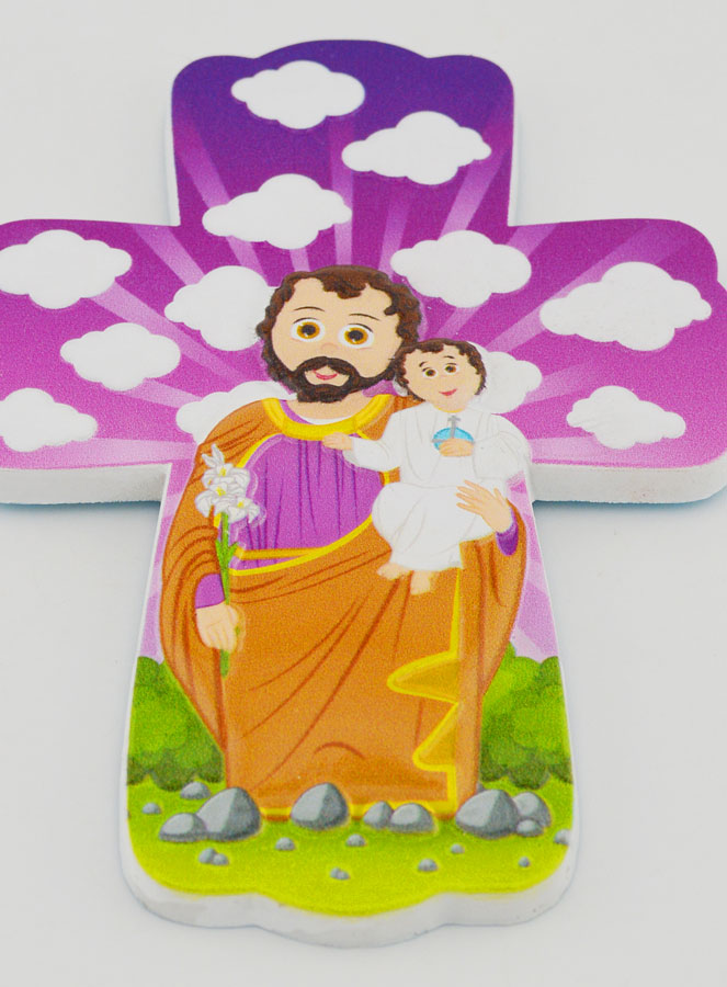 Cruz Infantil Colgante - San José con Lirio (pic 2)