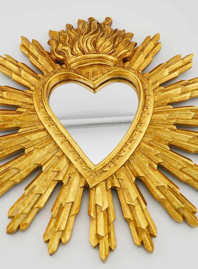 Espejo Ex Voto Corazón Radiante - 28 cm (pic 2)