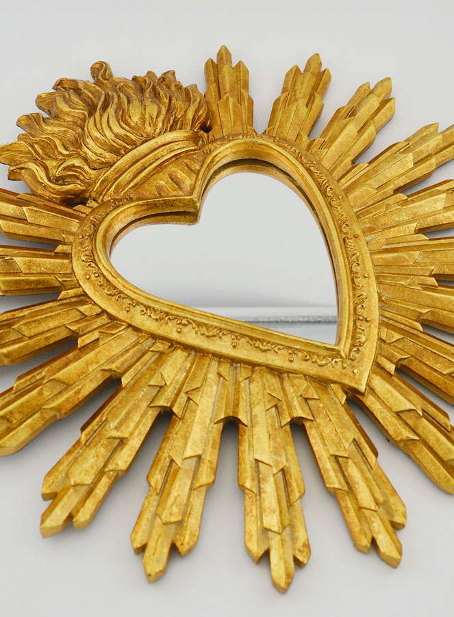 Espejo Ex Voto Corazón Radiante - 28 cm (pic 3)