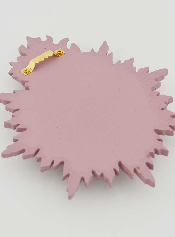 Mural Ex voto Corazón Radiante 17 cm - Rosa (pic 4)