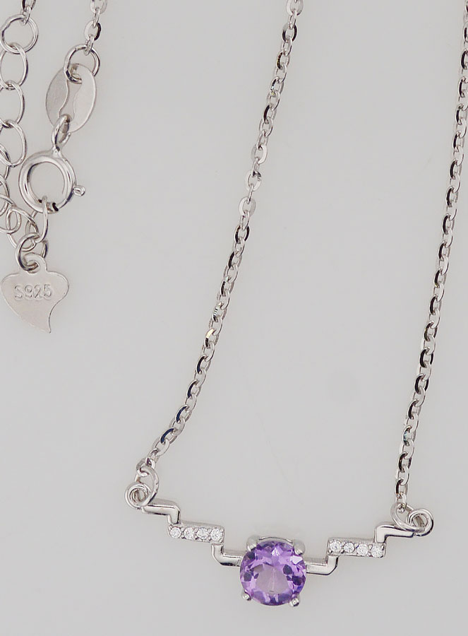 Collar en Plata 925 y Amatista 40-45cm (pic 4)
