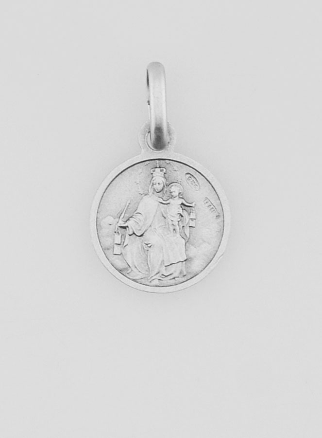 Medalla Escapulario de Plata Rodiada 925/1000 - 10 mm (pic 1)