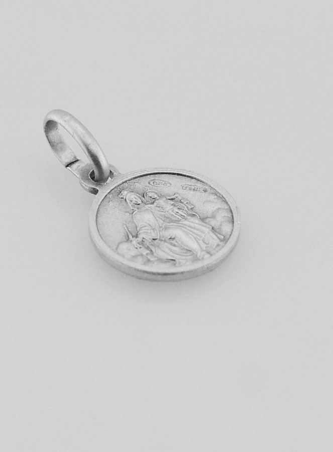 Medalla Escapulario de Plata Rodiada 925/1000 - 10 mm (pic 3)