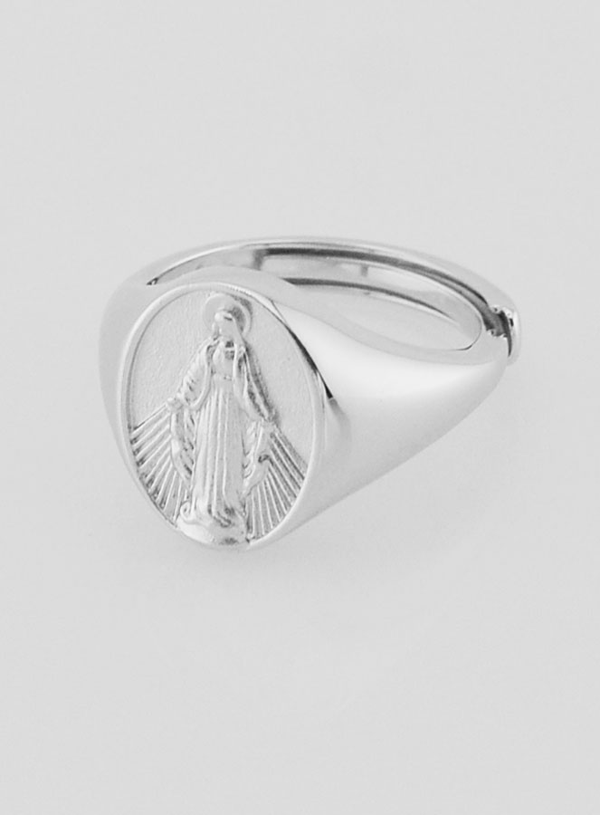 Anillo de Sello de la Virgen Milagrosa - Tallas 52-56 (pic 2)