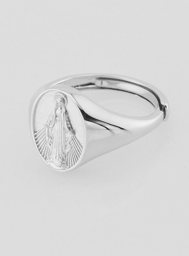 Anillo de Sello de la Virgen Milagrosa - Tallas 52-56 (pic 3)