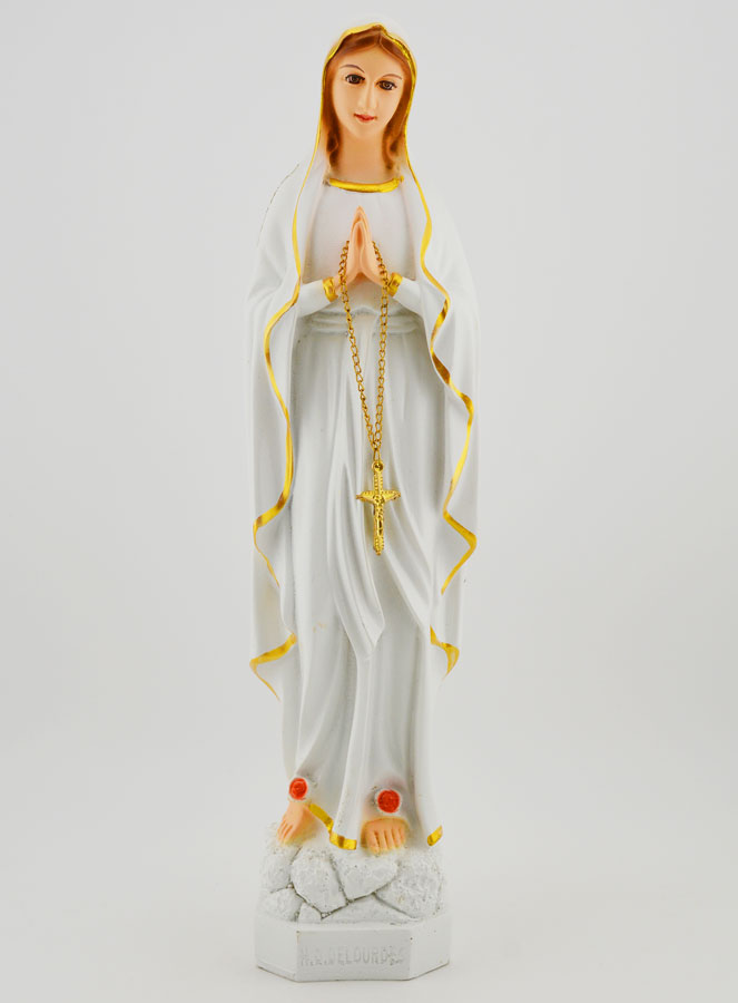 Estatua de Nuestra Señora de Lourdes Policromada - 30 cm (pic 1)