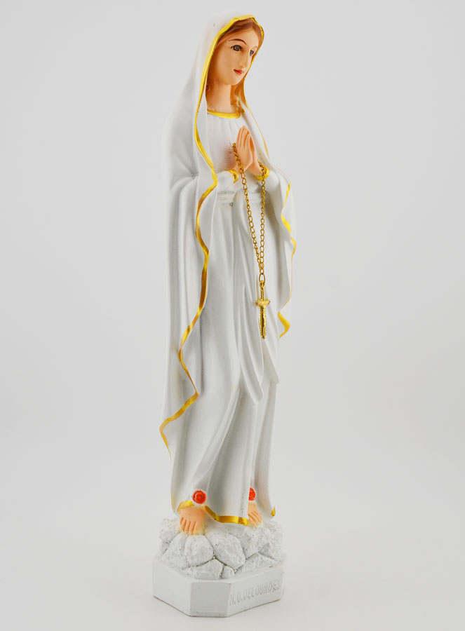 Estatua de Nuestra Señora de Lourdes Policromada - 30 cm (pic 3)