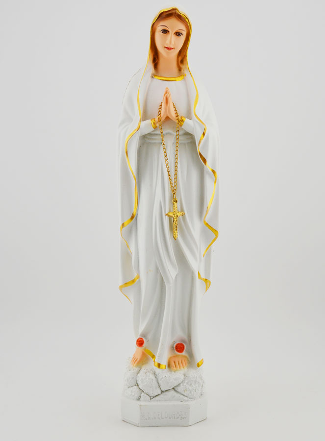 Estatua de Nuestra Señora de Lourdes Policromada - 30 cm (pic 1)