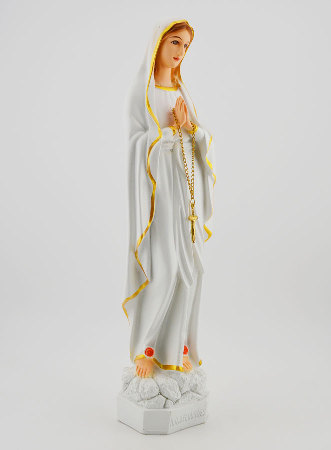 Estatua de Nuestra Señora de Lourdes Policromada - 30 cm (pic 3)