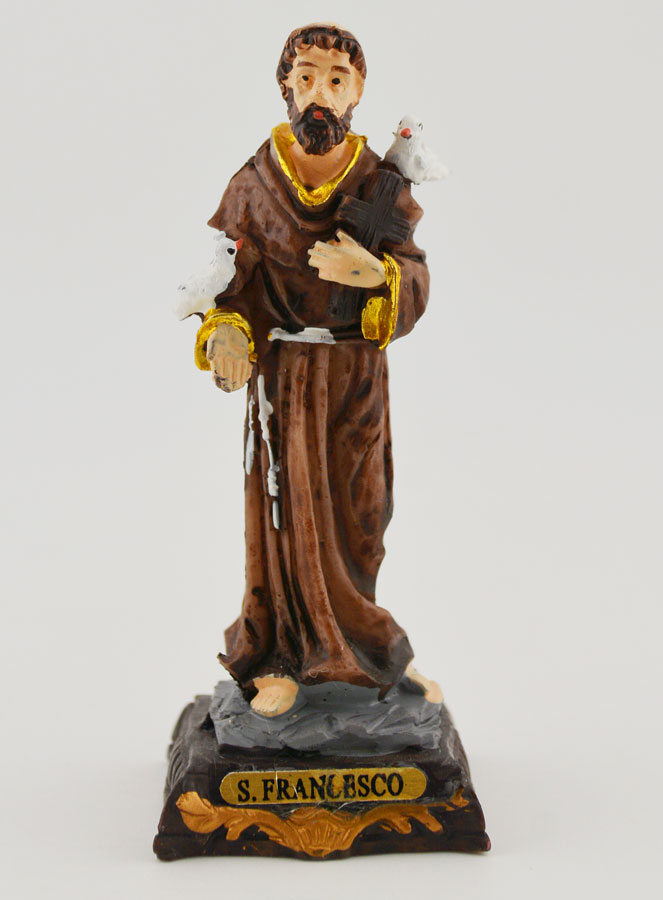 Estatua religiosa de San Francisco - 7 cm (pic 1)