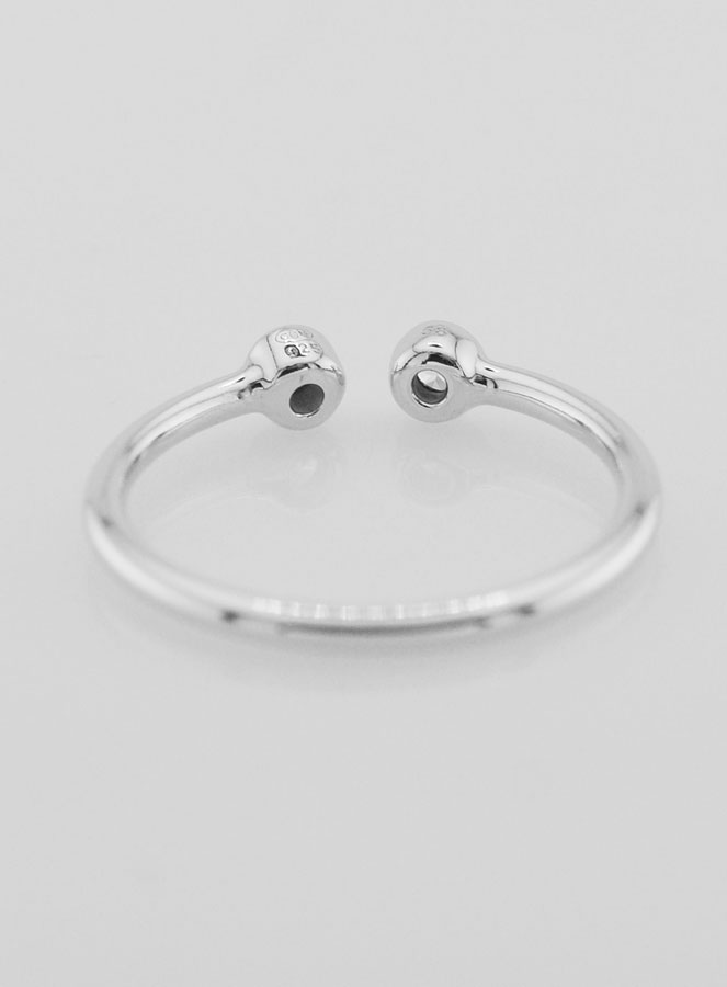Anillo Abierto en Plata y Circonitas – T58 (pic 4)