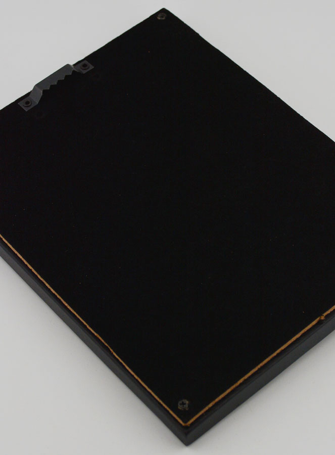 Exvoto de pared dorado y plateado sobre terciopelo negro - Corazón florido de 18 cm (pic 4)