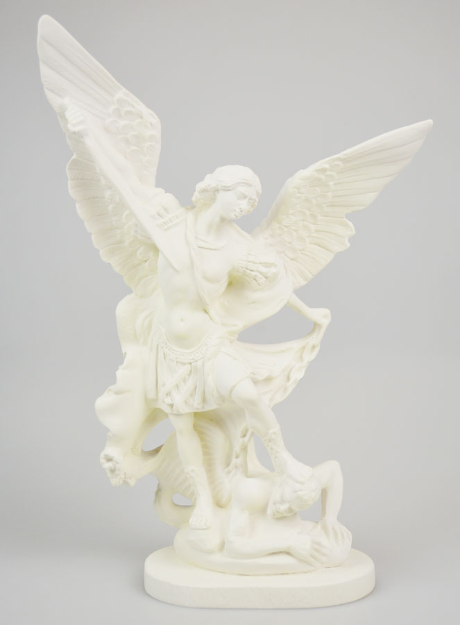 Estatua de San Miguel Arcángel en resina fosforescente - 30 cm (pic 1)