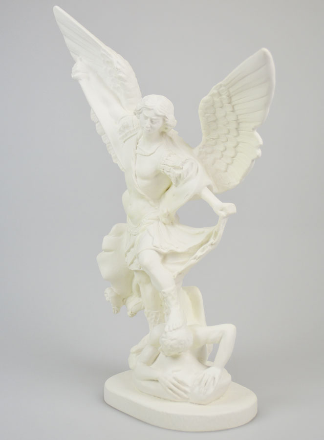 Estatua de San Miguel Arcángel en resina fosforescente - 30 cm (pic 2)