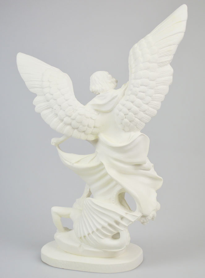Estatua de San Miguel Arcángel en resina fosforescente - 30 cm (pic 4)
