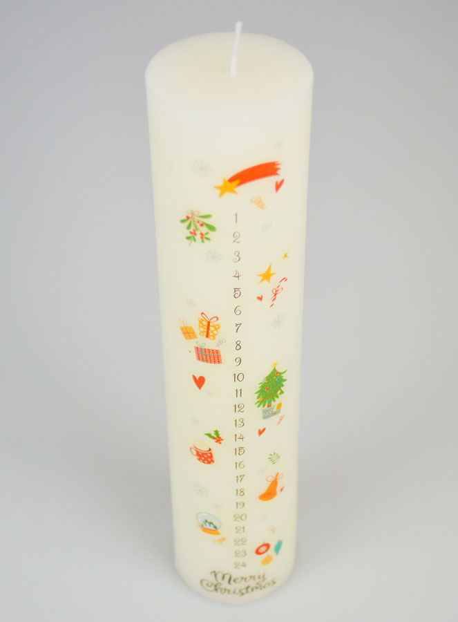 Vela de Adviento con decoración tradicional - 25 cm (pic 2)