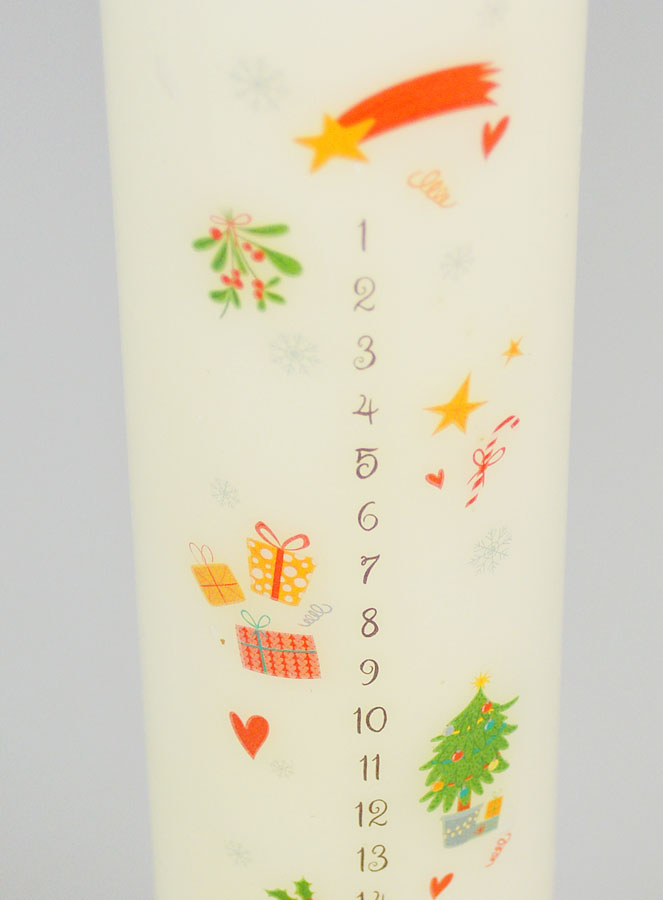 Vela de Adviento con decoración tradicional - 25 cm (pic 4)
