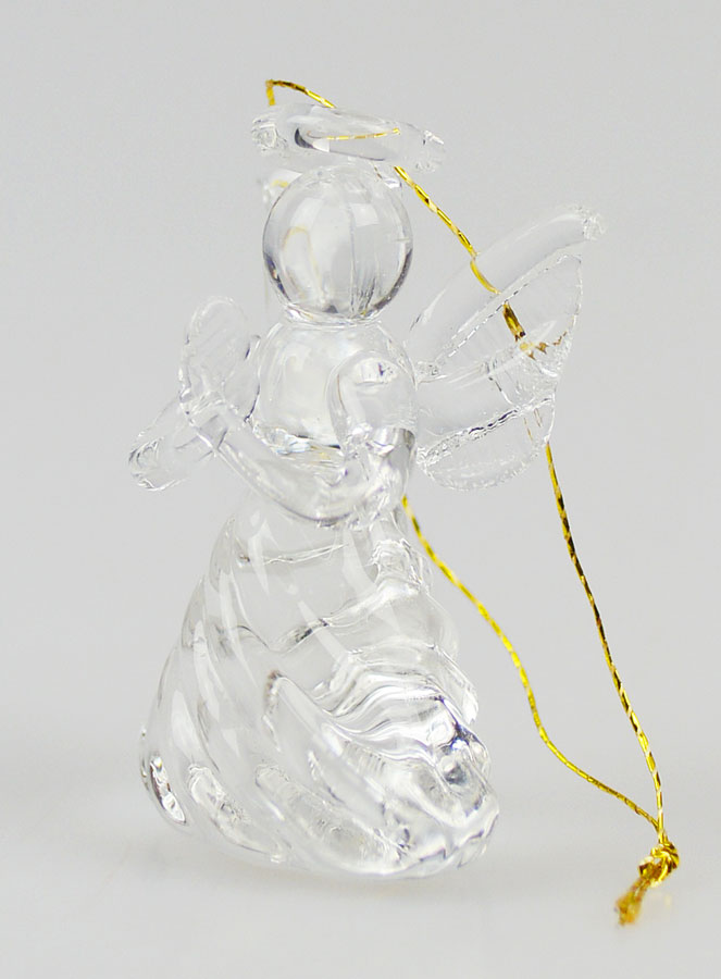 Ángel navideño colgante de cristal - 4cm (pic 2)