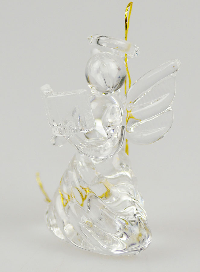 Ángel navideño colgante de cristal - 4cm (pic 3)