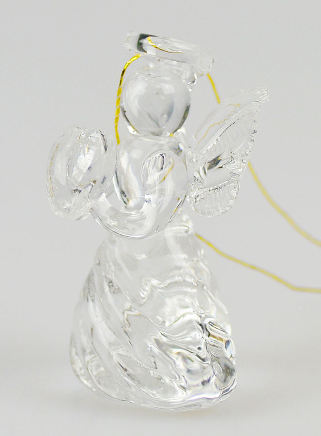 Ángel navideño colgante de cristal - 4cm (pic 4)