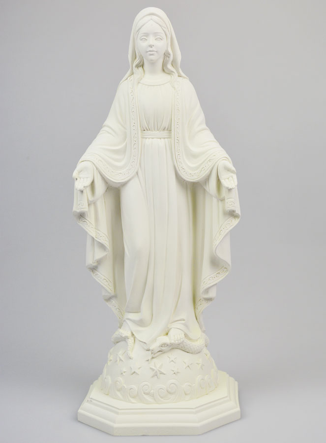 Estátua Virgem Milagrosa em Resina Fosforescente - 30 cm (pic 1)