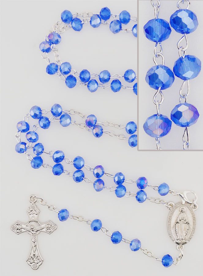 Rosario de la Medalla Milagrosa Abatible - Azul (pic 1)