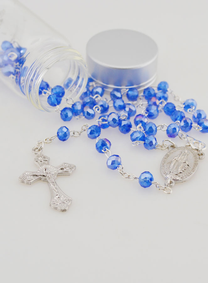Rosario de la Medalla Milagrosa Abatible - Azul (pic 2)