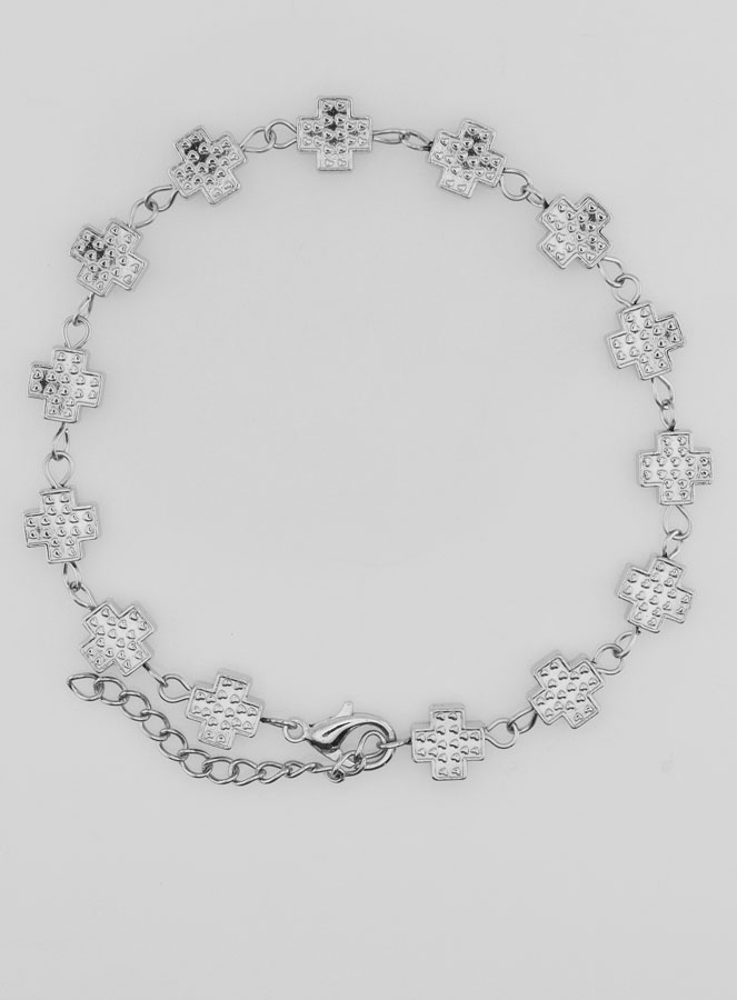 Pulsera religiosa con cruces cuadradas (pic 1)