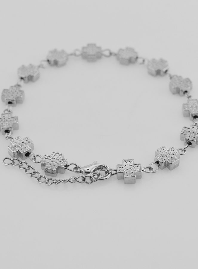 Pulsera religiosa con cruces cuadradas (pic 2)