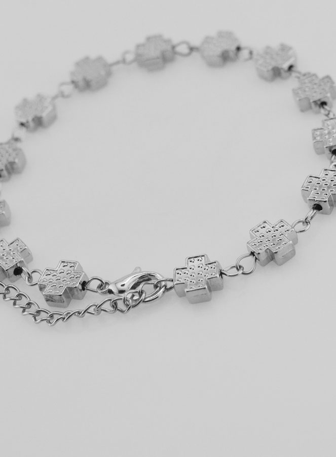 Pulsera religiosa con cruces cuadradas (pic 4)