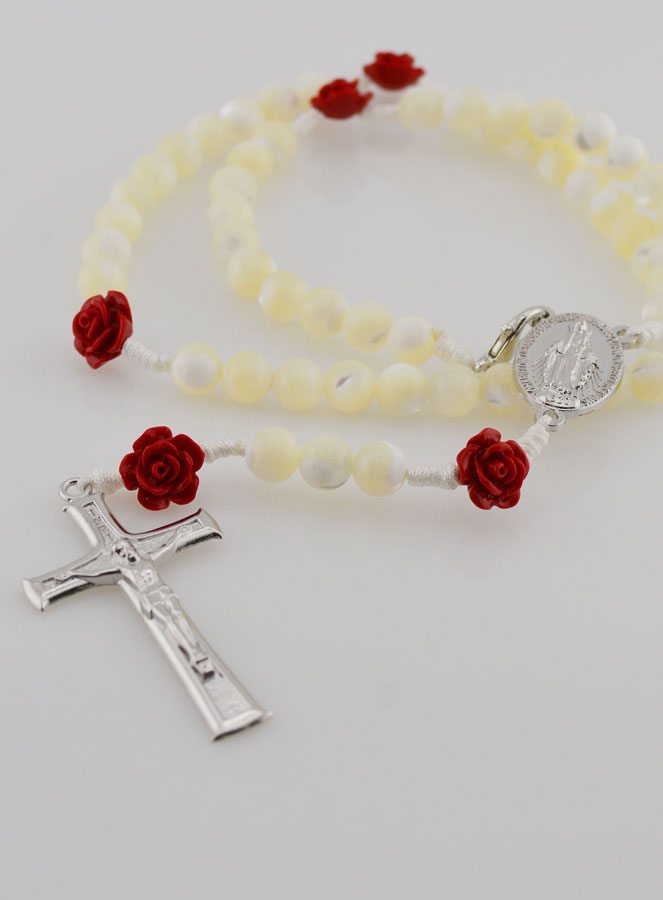 Rosario en Nácar y Cerámica - Medalla Milagrosa (pic 3)