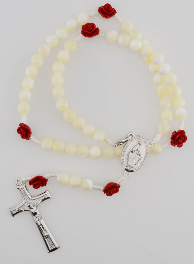 Collar Rosario de la Medalla Milagrosa en Nácar (pic 1)