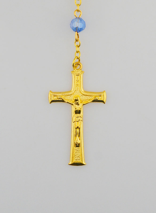 Terço em Cristal Azul & Medalha Milagrosa (pic 3)