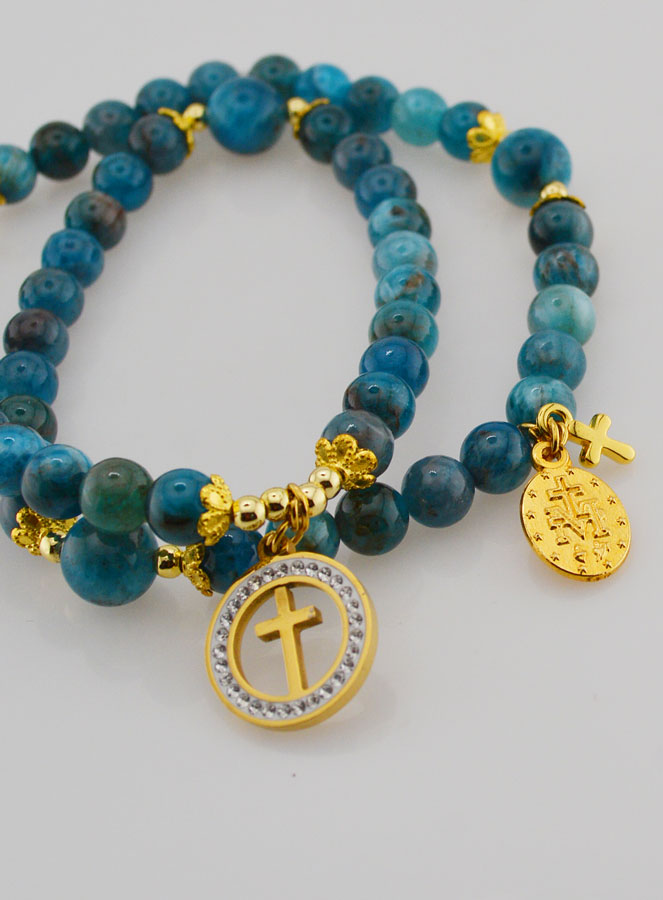 Rosario Medalla Milagrosa en Piedras de Apatita (pic 4)